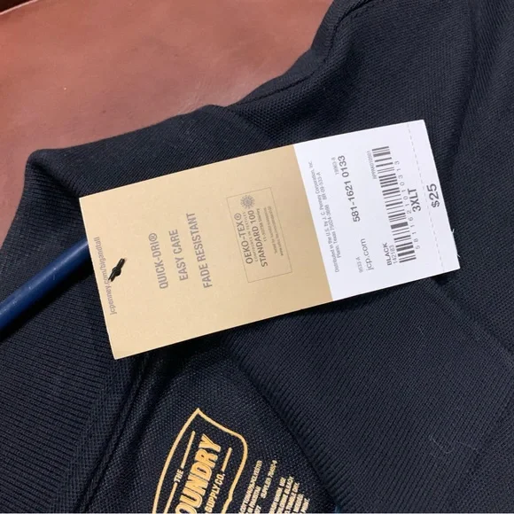 The Foundry Supply Co. Black Polo Shirt Big and Tall 3XLT - Picture 2 of 5